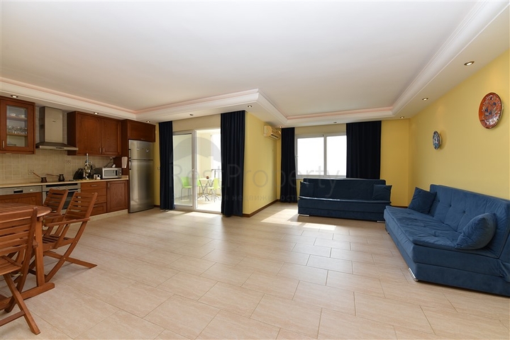 اطلالة بحر - شقة مفروشة من تصميم غرفتين وصالة - ضمن مجمع سكني - مهموتلار / الانيا 