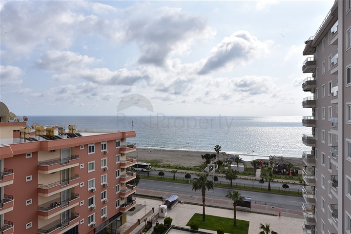 اطلالة بحر - شقة مفروشة من تصميم غرفتين وصالة - ضمن مجمع سكني - مهموتلار / الانيا 