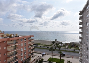 اطلالة بحر - شقة مفروشة من تصميم غرفتين وصالة - ضمن مجمع سكني - مهموتلار / الانيا 