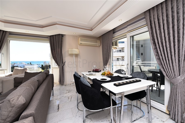 اطلالة بحر - مجمع فاخر اول صف على البحر - شقة مفروشة 2 غرفة وصالة - توسمور / الانيا 