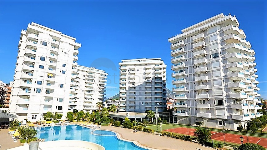 اطلالة بحر - مجمع فاخر اول صف على البحر - شقة مفروشة 2 غرفة وصالة - توسمور / الانيا 