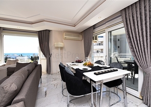 اطلالة بحر - مجمع فاخر اول صف على البحر - شقة مفروشة 2 غرفة وصالة - توسمور / الانيا 