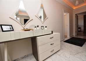 اطلالة بحر - مجمع فاخر اول صف على البحر - شقة مفروشة 2 غرفة وصالة - توسمور / الانيا 