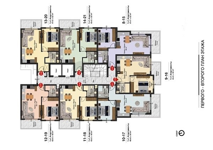 مركز الانيا - شقق ودوبلكس ضمن مجمع سكني حديث 