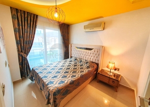 تصميم انيق - شقة مفروشة من تصميم غرفة وصالة - مجمع سكني حديث - مهموتلار / الانيا 