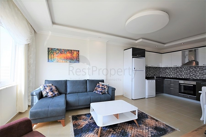 اطلالة بحر رائعة - طابق مرتفع - شقة مفروشة غرفة وصالة في مهموتلار / الانيا 