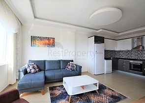 اطلالة بحر رائعة - طابق مرتفع - شقة مفروشة غرفة وصالة في مهموتلار / الانيا 