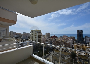 اطلالة بحر رائعة - طابق مرتفع - شقة مفروشة غرفة وصالة في مهموتلار / الانيا 