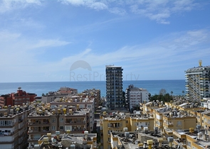 اطلالة بحر رائعة - طابق مرتفع - شقة مفروشة غرفة وصالة في مهموتلار / الانيا 