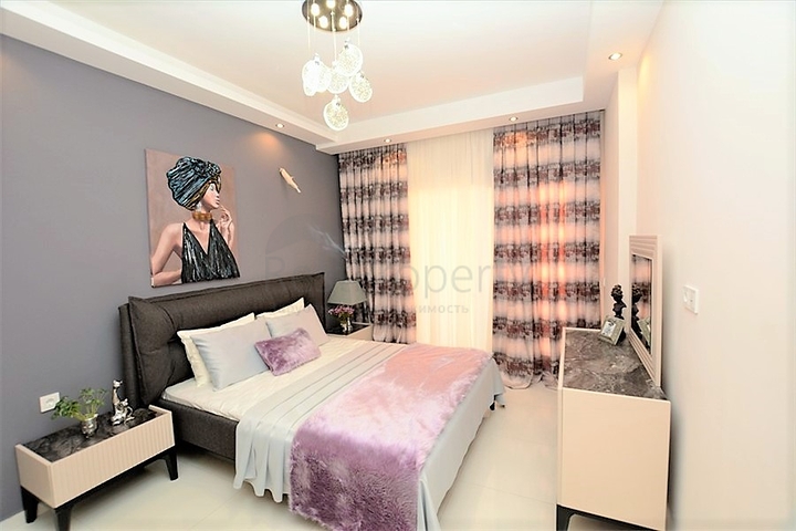 مجمع سكني حديث فاخر - قريب من البحر - شقة 1+1 مفروشة - في كارجي جاك / الانيا 