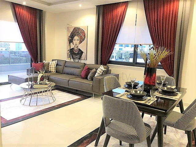 مجمع سكني حديث فاخر - قريب من البحر - شقة 1+1 مفروشة - في كارجي جاك / الانيا 