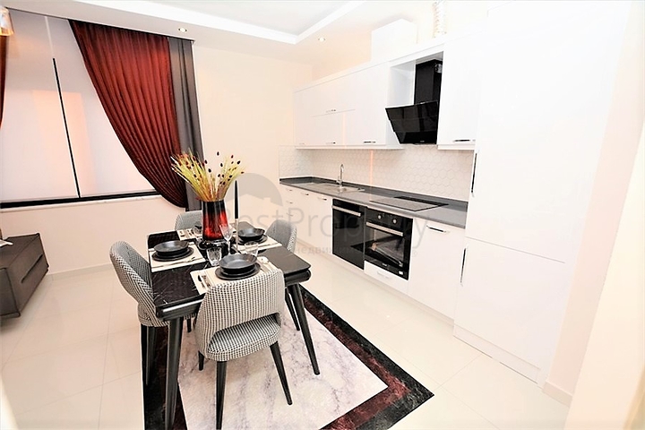 مجمع سكني حديث فاخر - قريب من البحر - شقة 1+1 مفروشة - في كارجي جاك / الانيا 