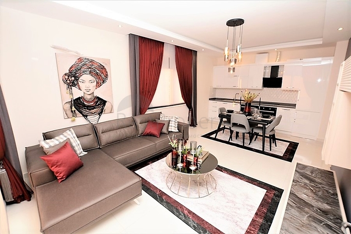 مجمع سكني حديث فاخر - قريب من البحر - شقة 1+1 مفروشة - في كارجي جاك / الانيا 