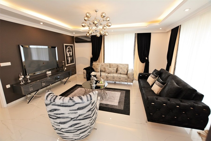 اطلالة بحر مباشرة - شقة واسعة 140 متر - تصميم 2+1 - مهموتلار / الانيا