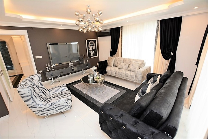 اطلالة بحر مباشرة - شقة واسعة 140 متر - تصميم 2+1 - مهموتلار / الانيا