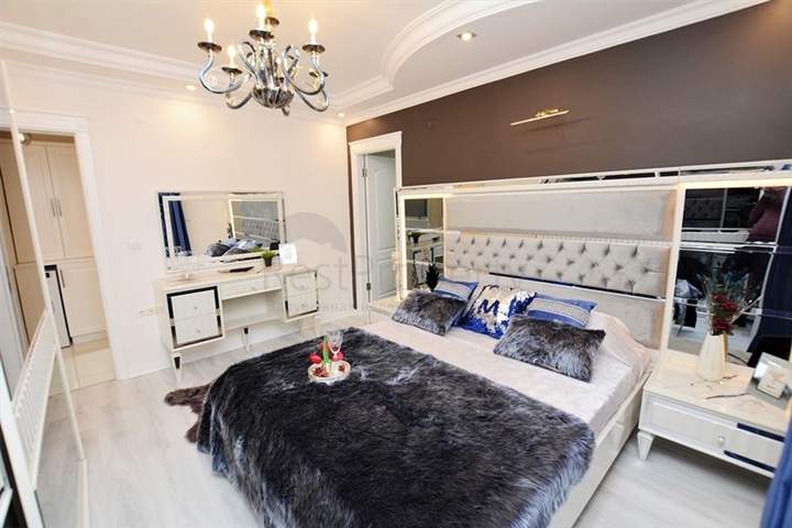 اطلالة بحر مباشرة - شقة واسعة 140 متر - تصميم 2+1 - مهموتلار / الانيا