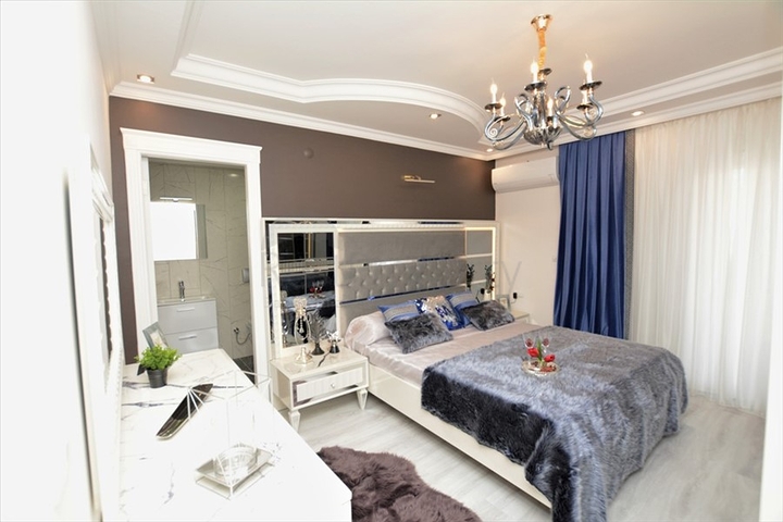 اطلالة بحر مباشرة - شقة واسعة 140 متر - تصميم 2+1 - مهموتلار / الانيا