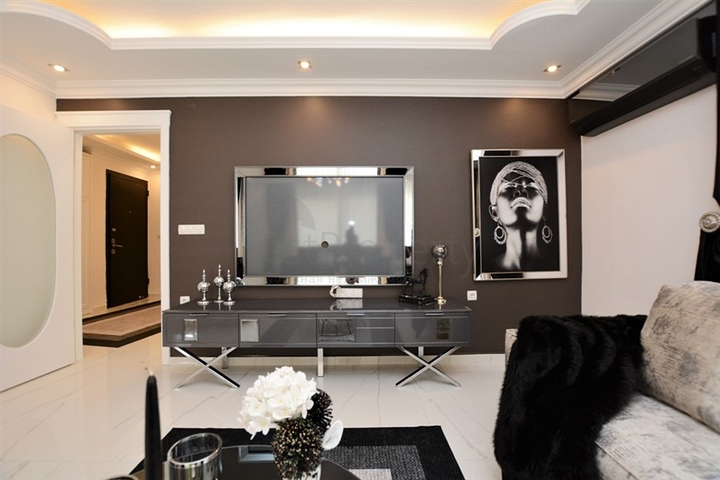 اطلالة بحر مباشرة - شقة واسعة 140 متر - تصميم 2+1 - مهموتلار / الانيا