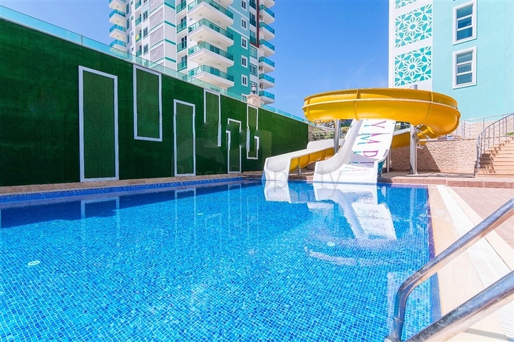 على مسافة 100 متر من البحر - مجمع 5 نجوم - شقة 1+1 في مهموتلار / الانيا