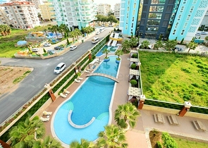 على مسافة 100 متر من البحر - مجمع 5 نجوم - شقة 1+1 في مهموتلار / الانيا