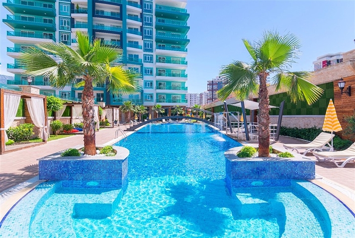 مجمع بخدمات 5 نجوم - قريب من البحر - شقة غرفة وصالة - مهموتلار / الانيا 