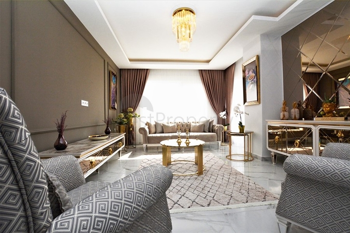 تصميم فاخر - طابق مرتفع - شقة غرفتين وصالة مفروشة - مهموتلار / الانيا 