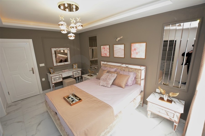 تصميم فاخر - طابق مرتفع - شقة غرفتين وصالة مفروشة - مهموتلار / الانيا 