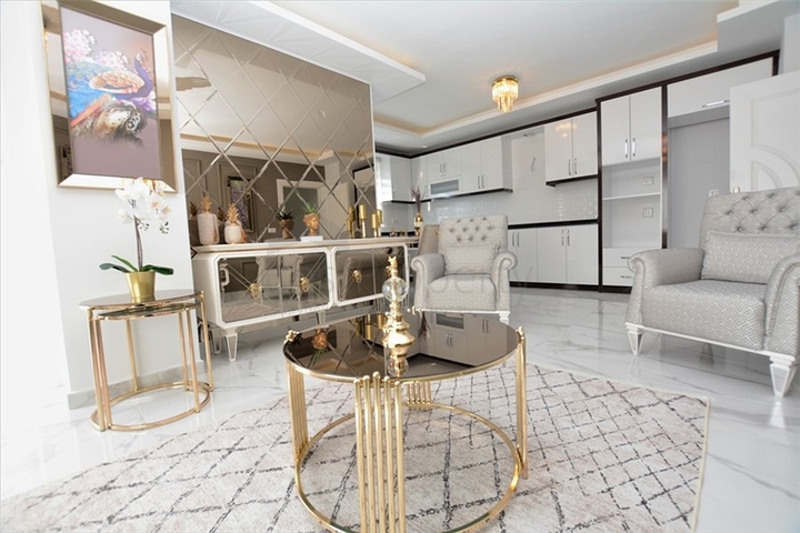 تصميم فاخر - طابق مرتفع - شقة غرفتين وصالة مفروشة - مهموتلار / الانيا 