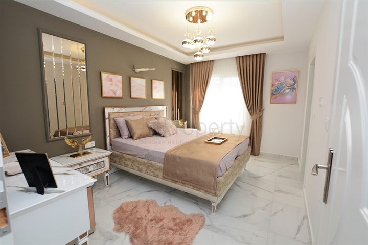 تصميم فاخر - طابق مرتفع - شقة غرفتين وصالة مفروشة - مهموتلار / الانيا 