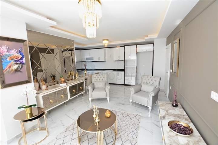 تصميم فاخر - طابق مرتفع - شقة غرفتين وصالة مفروشة - مهموتلار / الانيا 