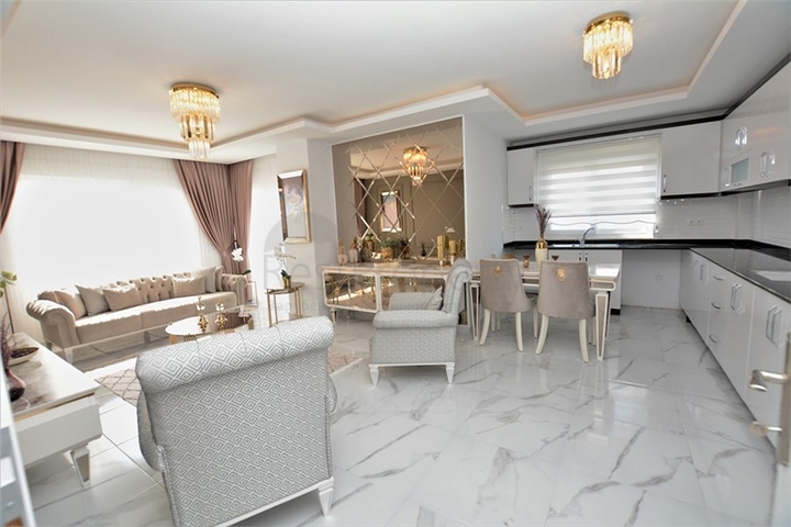 تصميم فاخر - طابق مرتفع - شقة غرفتين وصالة مفروشة - مهموتلار / الانيا 