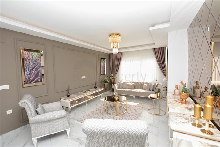 تصميم فاخر - طابق مرتفع - شقة غرفتين وصالة مفروشة - مهموتلار / الانيا 