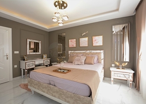 تصميم فاخر - طابق مرتفع - شقة غرفتين وصالة مفروشة - مهموتلار / الانيا 