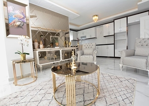 تصميم فاخر - طابق مرتفع - شقة غرفتين وصالة مفروشة - مهموتلار / الانيا 