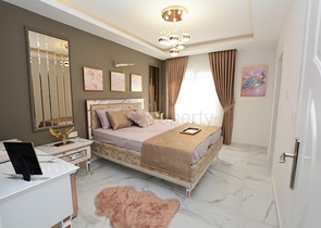 تصميم فاخر - طابق مرتفع - شقة غرفتين وصالة مفروشة - مهموتلار / الانيا 