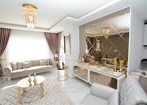 تصميم فاخر - طابق مرتفع - شقة غرفتين وصالة مفروشة - مهموتلار / الانيا 