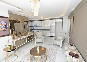 تصميم فاخر - طابق مرتفع - شقة غرفتين وصالة مفروشة - مهموتلار / الانيا 