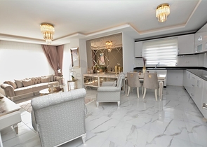 تصميم فاخر - طابق مرتفع - شقة غرفتين وصالة مفروشة - مهموتلار / الانيا 