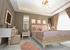 تصميم فاخر - طابق مرتفع - شقة غرفتين وصالة مفروشة - مهموتلار / الانيا 