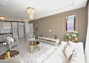 تصميم فاخر - طابق مرتفع - شقة غرفتين وصالة مفروشة - مهموتلار / الانيا 