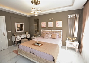 تصميم فاخر - طابق مرتفع - شقة غرفتين وصالة مفروشة - مهموتلار / الانيا 