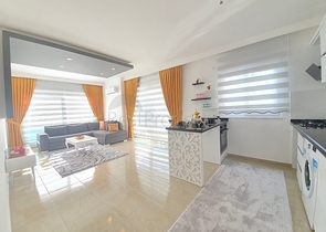 مجمع سكني حديث وقريب من البحر - شقة واسعة 1+1 - مفروشة - في مهموتلار / الانيا 