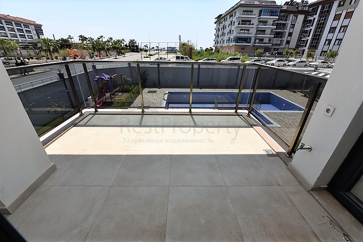 حديقة دوبلكس - غرفتين وصالة - مجمع حديث مع اطلالة بحر - كاستل / الانيا 