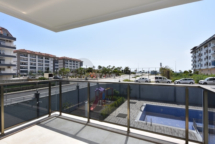 حديقة دوبلكس - غرفتين وصالة - مجمع حديث مع اطلالة بحر - كاستل / الانيا 