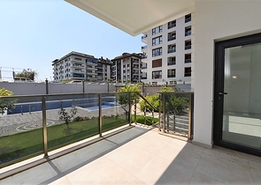 حديقة دوبلكس - غرفتين وصالة - مجمع حديث مع اطلالة بحر - كاستل / الانيا 