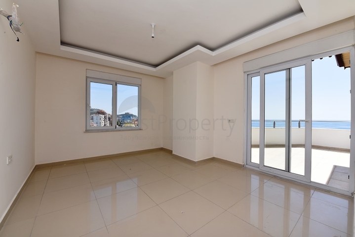 اطلالة بحر - على شارع بارباروس - دوبلكس 3 غرفة وصالة - مهموتلار / الانيا 