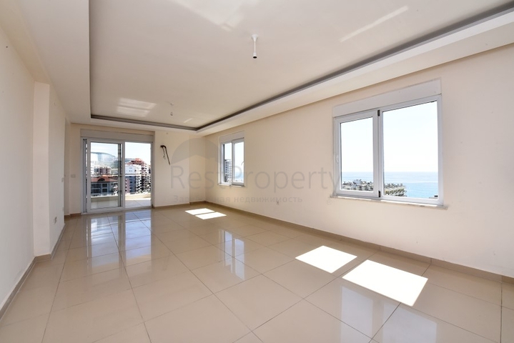 اطلالة بحر - على شارع بارباروس - دوبلكس 3 غرفة وصالة - مهموتلار / الانيا 