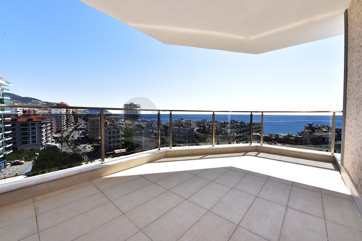 اطلالة بحر - على شارع بارباروس - دوبلكس 3 غرفة وصالة - مهموتلار / الانيا 