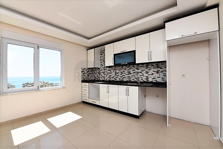 اطلالة بحر - على شارع بارباروس - دوبلكس 3 غرفة وصالة - مهموتلار / الانيا 