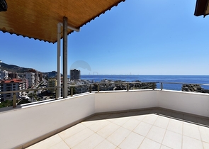 اطلالة بحر - على شارع بارباروس - دوبلكس 3 غرفة وصالة - مهموتلار / الانيا 